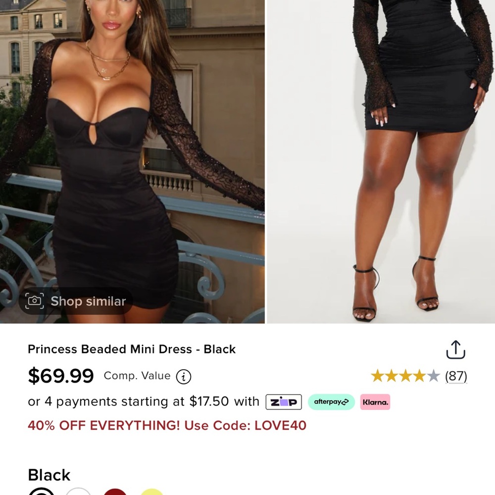Elegant Black Mini Dress with Lace Sleeves